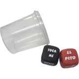 DIABLO PICANTE - DADOS VERBO + LUGAR DEL CUERPO CON CUBILETE