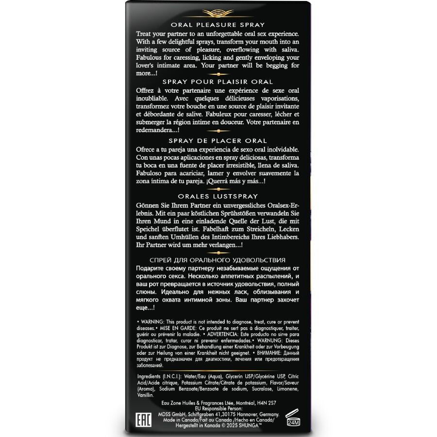 SHUNGA - WAVES PLEASURE SPRAY ORAL SEDUCTOR FRUTAS EXÓTICAS 20 ML