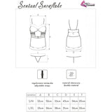 LIVCO CORSETTI FASHION - SENSUAL SNOWFLAKE LC 90603 CAMISA + TANGA + DIADEMA NAVIDEÑA S/M