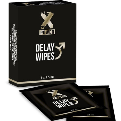 X POWER - DELAY WIPES TOALLITAS RETARDANTES 6 UNIDADES