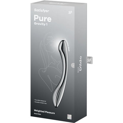 SATISFYER - PURE GRAVITY 1 DILDO ACERO INOXIDABLE DOBLE USO