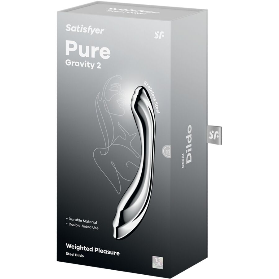 Pure Gravity 2 — Dildo Ondulado Acero Inoxidable · SATISFYER · Pure Gravity 2
