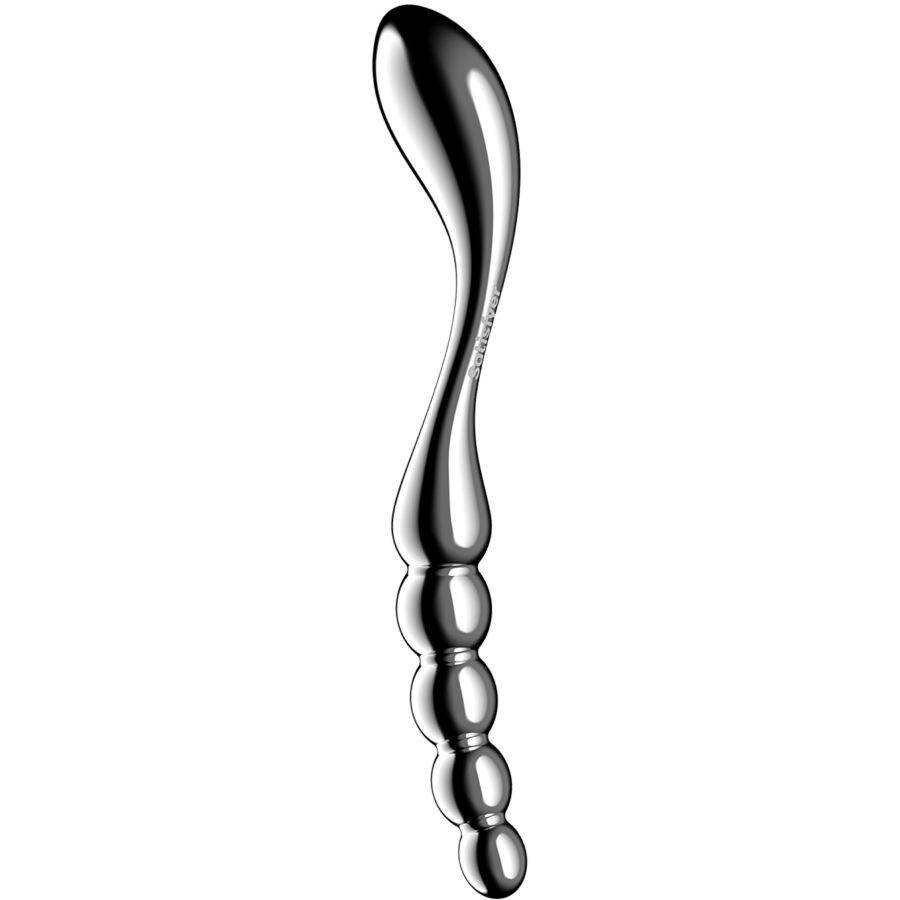 SATISFYER - STAR FORCE 1 DILDO ACERO INOXIDABLE DOBLE USO