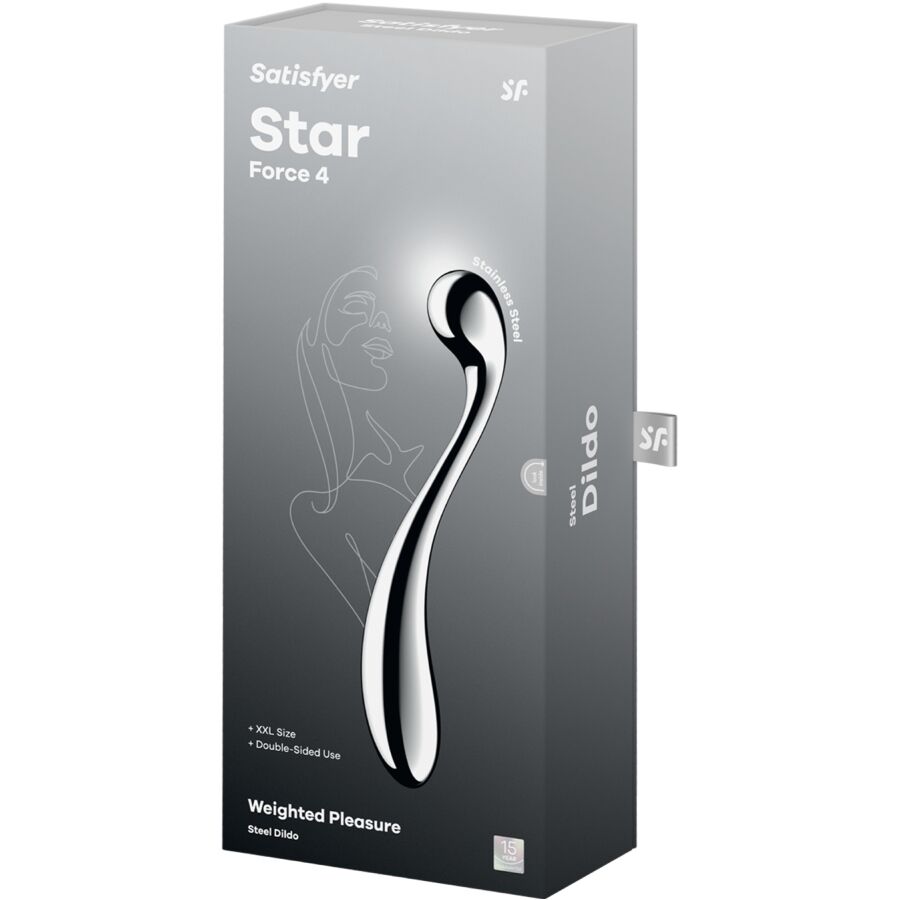 Star Force 4 — Dildo Doble Uso Acero Inoxidable Esférico · SATISFYER · Star Force 4