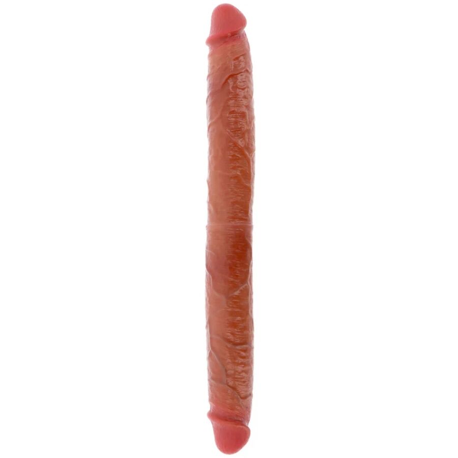 GET REAL - DILDO DOBLE DONG DE SILICONA CARAMELO
