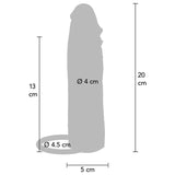 GET REAL - FUNDA HYDRATED SKIN DE SILICONA CON VIBRACIÓN PARA PENE CARAMELO 20 CM