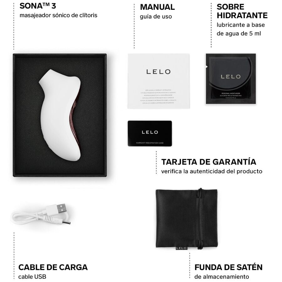 Sona 3 — Ondas Sónicas SmoothRise Blanco · LELO · Sona 3