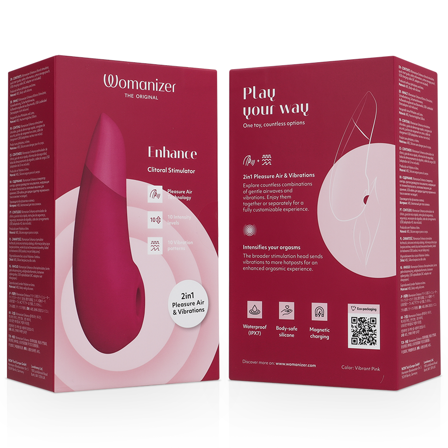 Enhance 2 en 1 — Pleasure Air & Vibración We-Vibe Rosa · WOMANIZER · Enhance