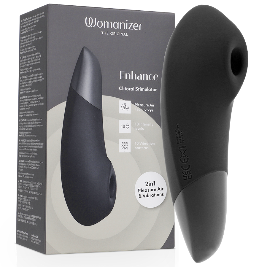 Enhance 2 en 1 — Pleasure Air & Vibración We-Vibe Negro · WOMANIZER · Enhance