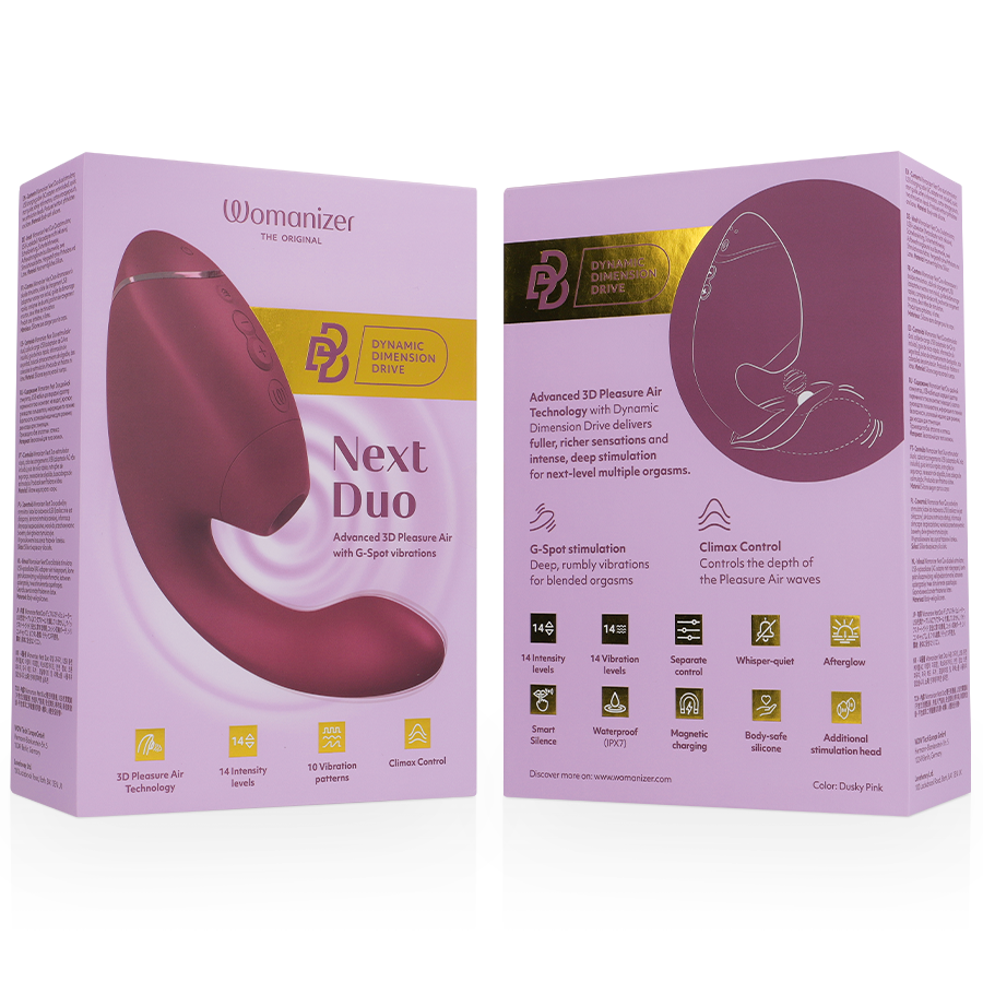 Duo Next — 3D Pleasure Air & Punto G We-Vibe Rosa · WOMANIZER · Duo Next