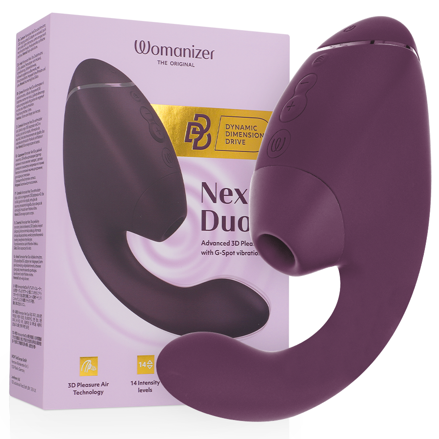 Duo Next — 3D Pleasure Air & Punto G We-Vibe Morado · WOMANIZER · Duo Next