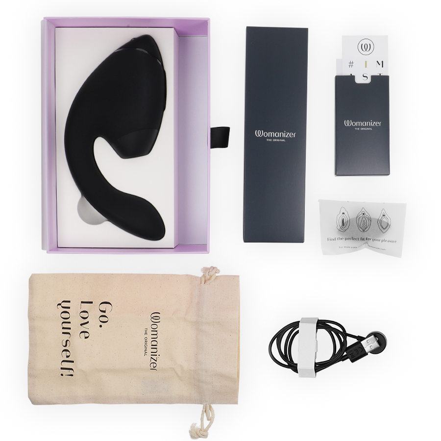 Duo Next — 3D Pleasure Air & Punto G We-Vibe Negro · WOMANIZER · Duo Next