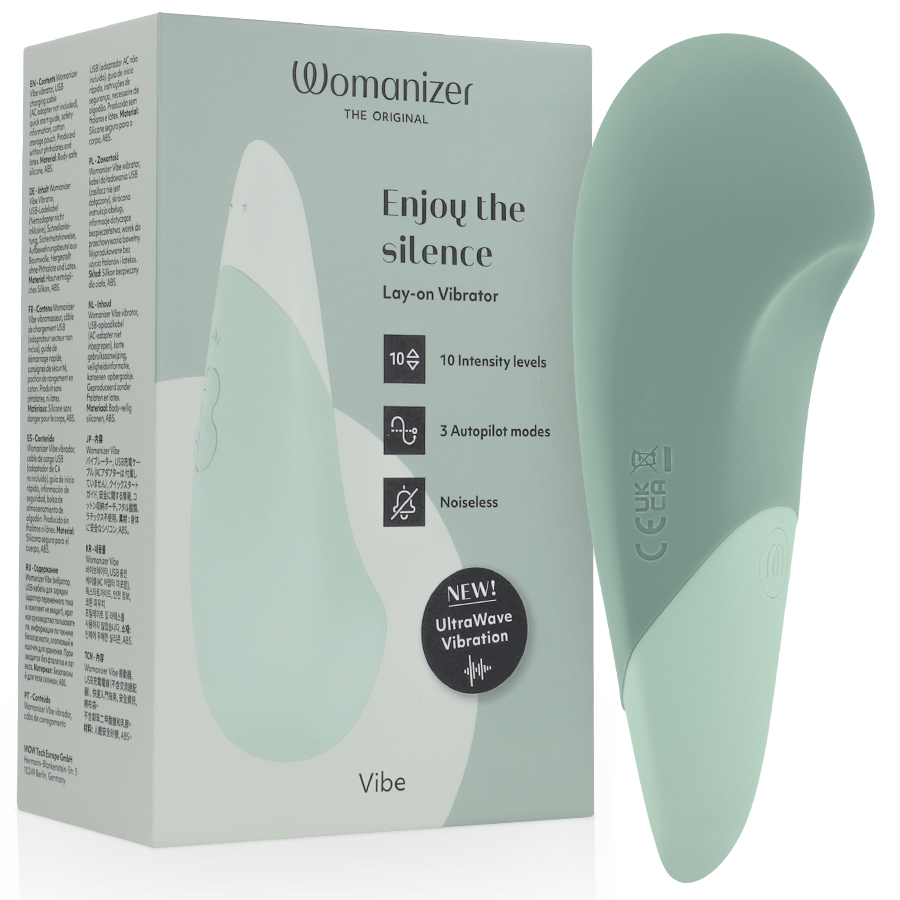 Vibe UltraWave — Vibrador Lay-On Silencioso Verde · WOMANIZER · Vibe