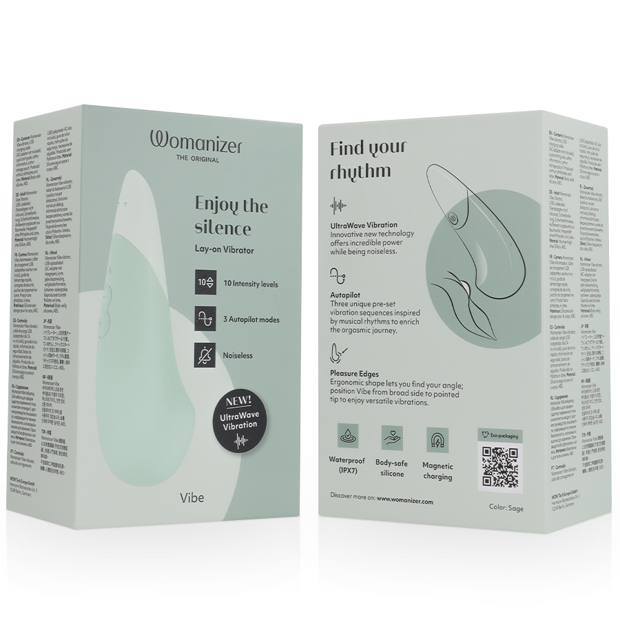 Vibe UltraWave — Vibrador Lay-On Silencioso Verde · WOMANIZER · Vibe