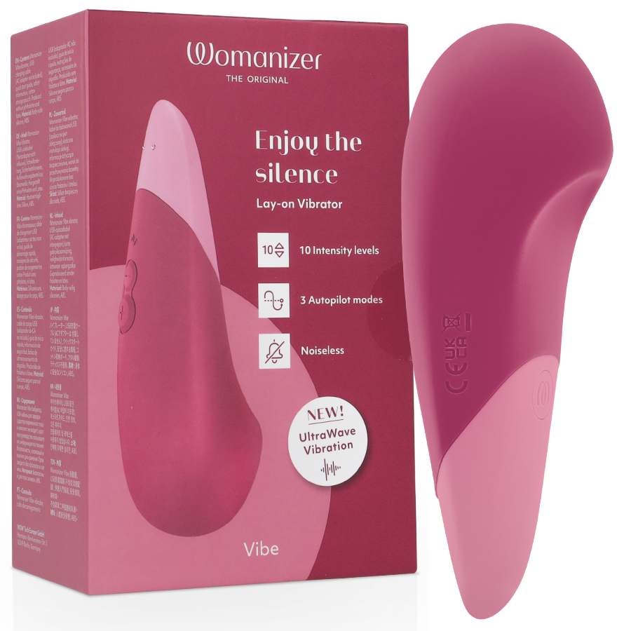 Vibe UltraWave — Vibrador Lay-On Silencioso Rosa · WOMANIZER · Vibe