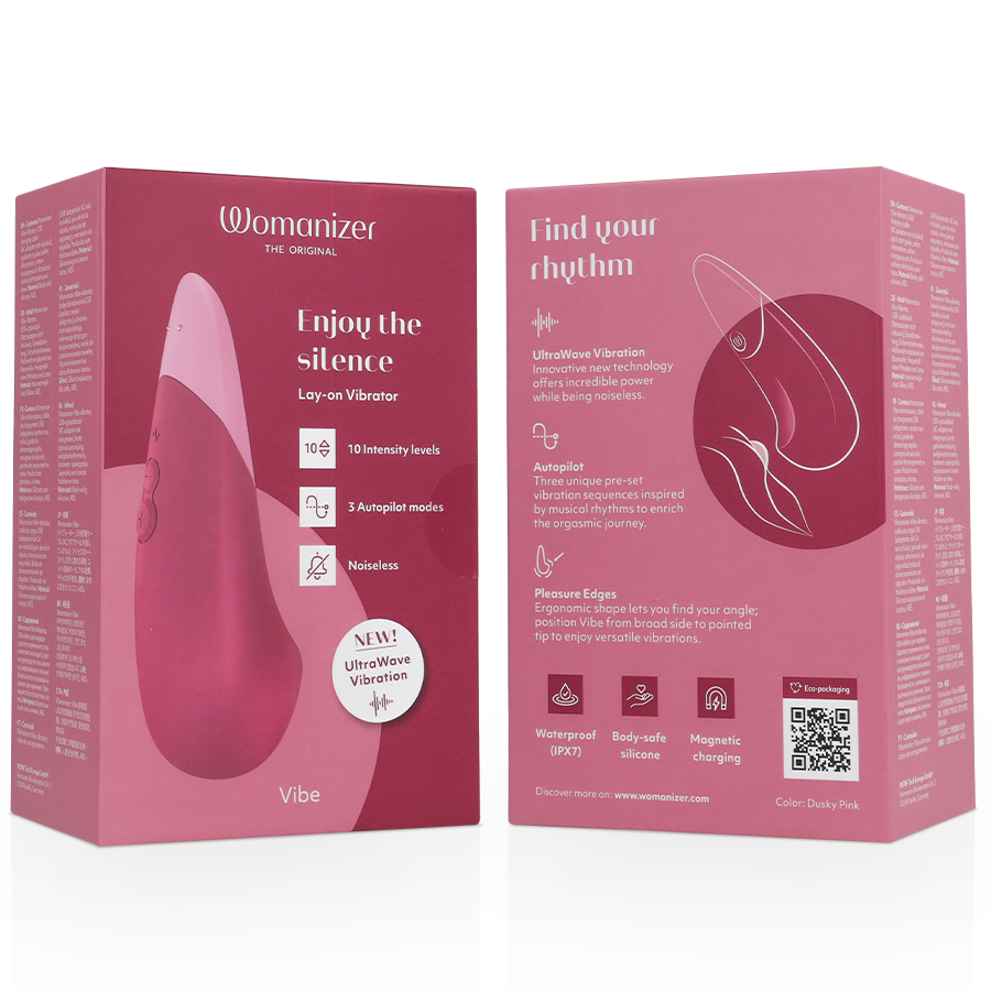 Vibe UltraWave — Vibrador Lay-On Silencioso Rosa · WOMANIZER · Vibe