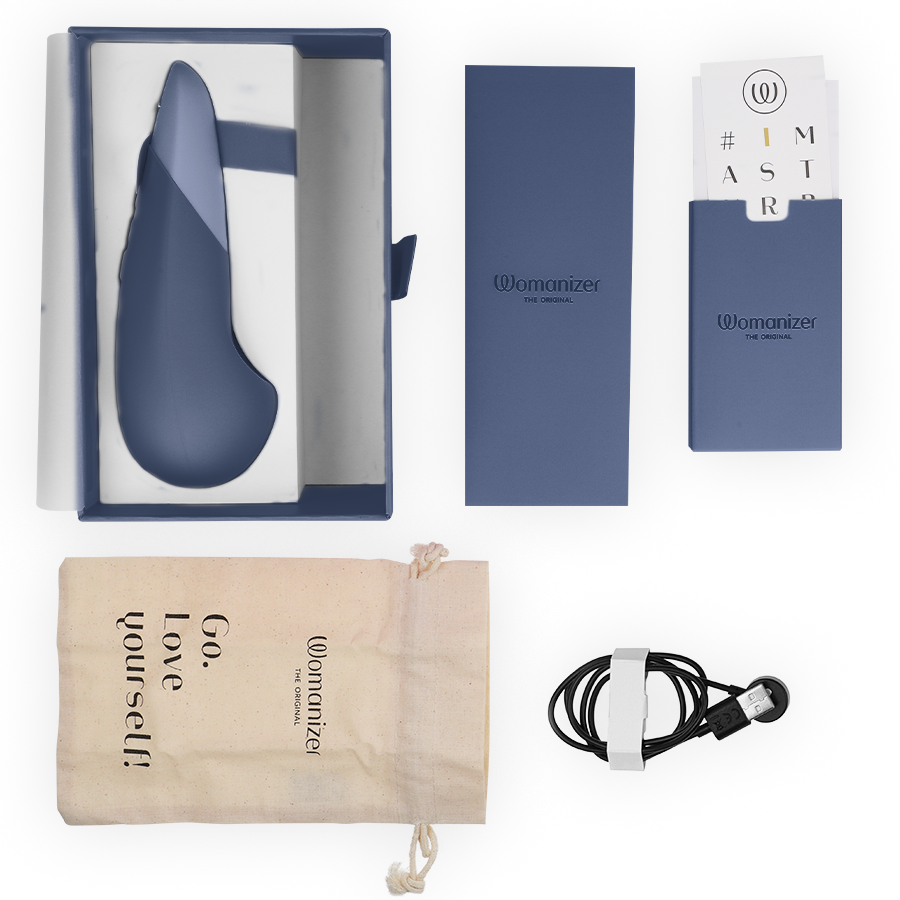 Vibe UltraWave — Vibrador Lay-On Silencioso Azul · WOMANIZER · Vibe