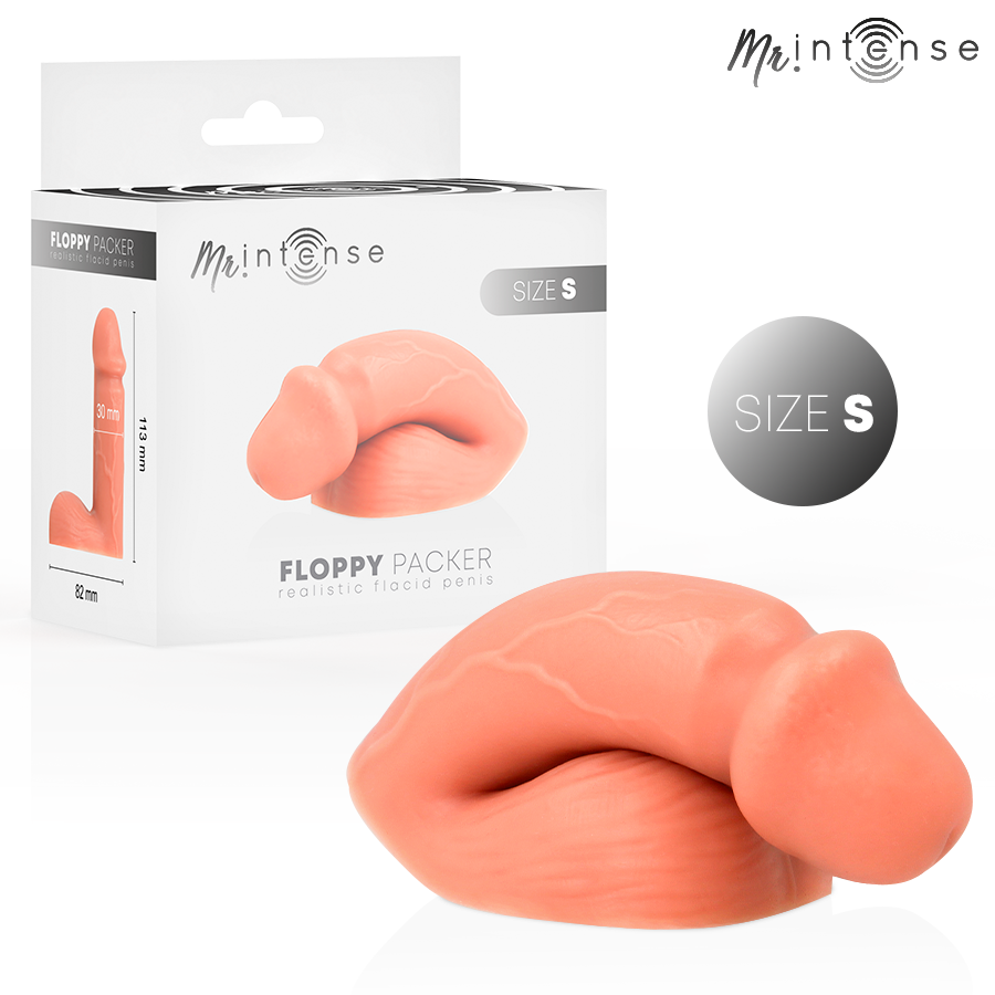 Floppy Mr Intense — Packer Realístico de Silicona Ultrablanda · Talla S