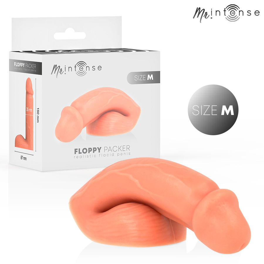 Floppy Mr Intense — Packer Realístico de Silicona Ultrablanda · Talla M