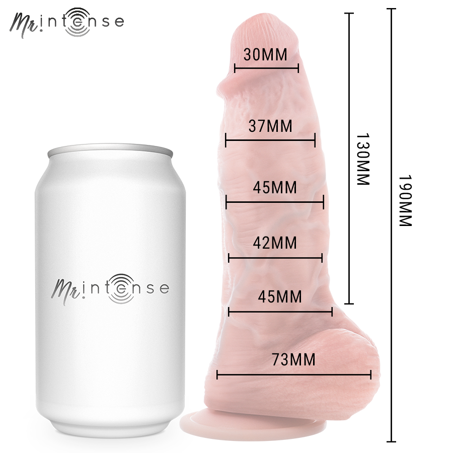 MR INTENSE - SMALL SPENCER DILDO SILICONA 19 CM -Ø- 4.5 CM