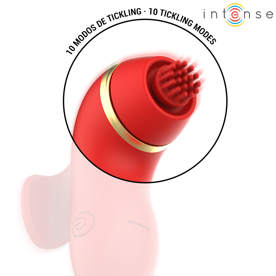 INTENSE - PATTY ESTIMULADOR CON 4 CABEZALES, SUCCIÓN, TAPPING, TICKLING Y LICKING