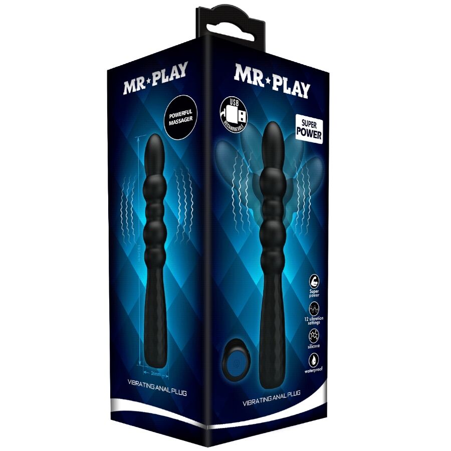 MR PLAY - PLUG ANAL FLEXIBLE CON VIBRACIÓN
