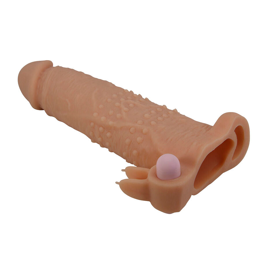 PRETTY LOVE - QUILLON FUNDA PARA PENE CON ESTIMULADOR DE CLÍTORIS Y VIBRACIÓN