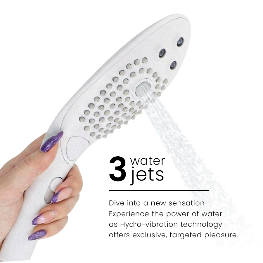 Wave Ducha Placer — Estimulador Clítoris & Ducha Blanco · WOMANIZER · Wave