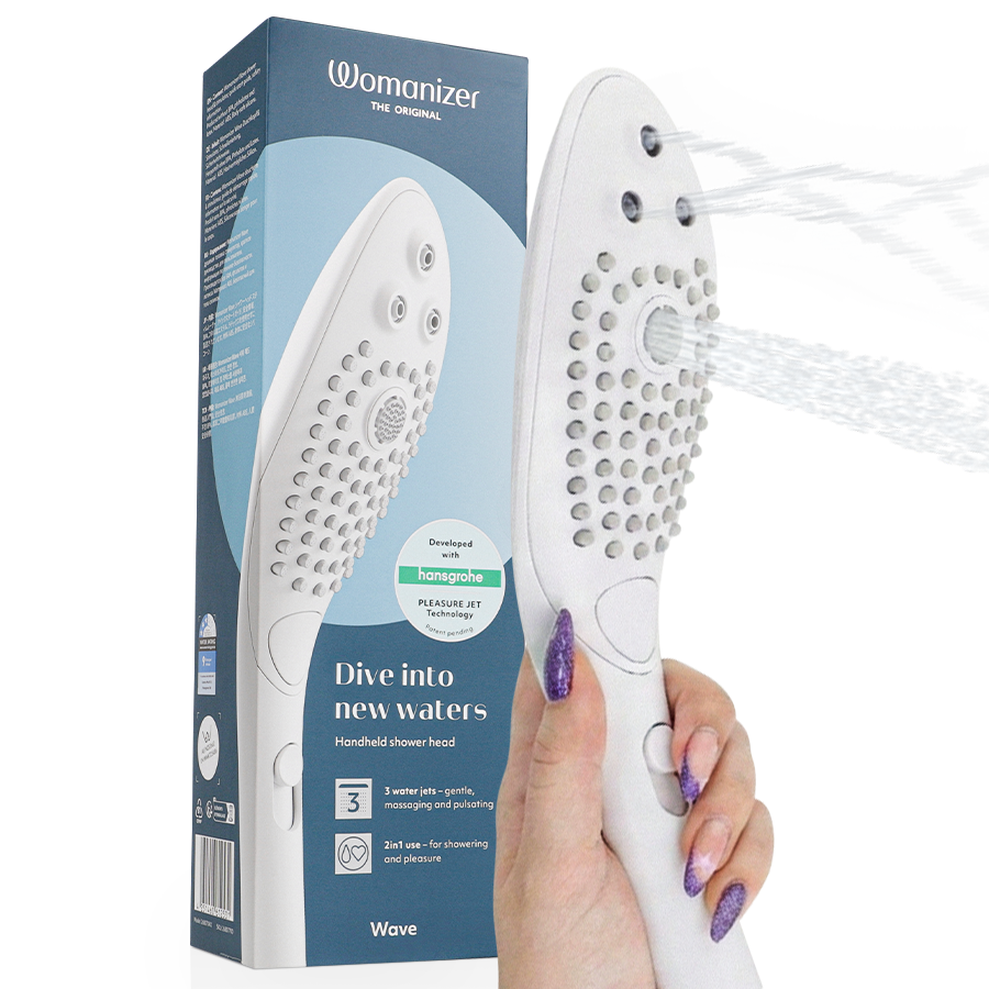 Wave Ducha Placer — Estimulador Clítoris & Ducha Blanco · WOMANIZER · Wave