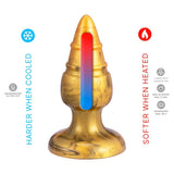 SILEXD - GOLDY PLUG ANAL FANTASY SILICONA LIQUIDA TERMOREACTIVO ORO 9.2 CM