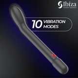 IBIZA - VIBRADOR DE PUNTO G CON VIBRACIÓN NEGRO