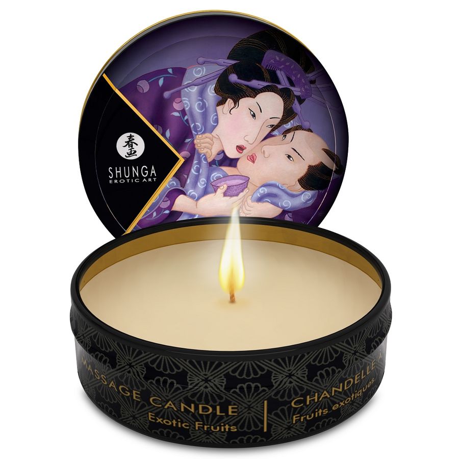 Pequeña Caricia Shunga — Mini Vela de Arte Íntimo