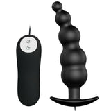 PRETTY LOVE - PLUG ANAL SILICONA ESTIMULACIÓN EXTRA Y 12 MODOS VIBRACIÓN NEGRO CONTROL REMOTO