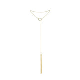 BIJOUX - MAGNIFIQUE COLLAR METLICO CON FLECOS DORADO