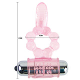 BAILE - ANILLO SILICONA 10 RITMOS LENGUA CON VIBRACIÓN ROSA