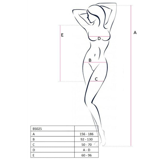 PASSION - WOMAN BS025 BODYSTOCKING ESTILO VESTIDO BLANCO TALLA ÚNICA