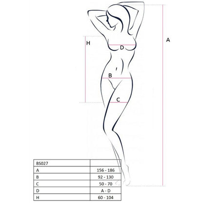 PASSION - WOMAN BS027 BODYSTOCKING ESTILO VESTIDO BLANCO TALLA ÚNICA