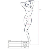 PASSION - WOMAN BS038 BODYSTOCKING BLANCO TALLA ÚNICA
