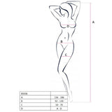 PASSION - WOMAN BS036 BODYSTOCKING BLANCO TALLA ÚNICA