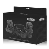 FETISH SUBMISSIVE - POSICIÓN MASTER CON 4 ESPOSAS CON FORRO DE NEOPRENO