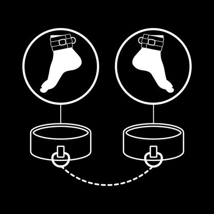FETISH SUBMISSIVE - ESPOSAS TOBILLOS CUERO VEGANO CON FORRO DE NEOPRENO