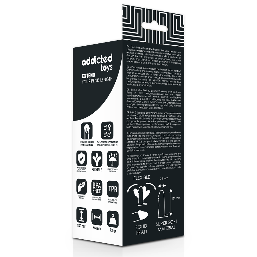 Addicted Toys · Funda Sensitiva de Placer — 18 cm