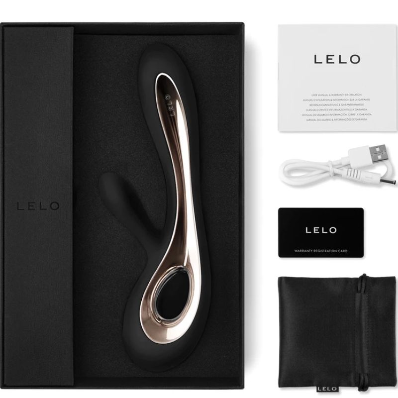 Soraya 2 — Rabbit Doble Motor Silicona Extra Suave Negro · LELO · Soraya 2