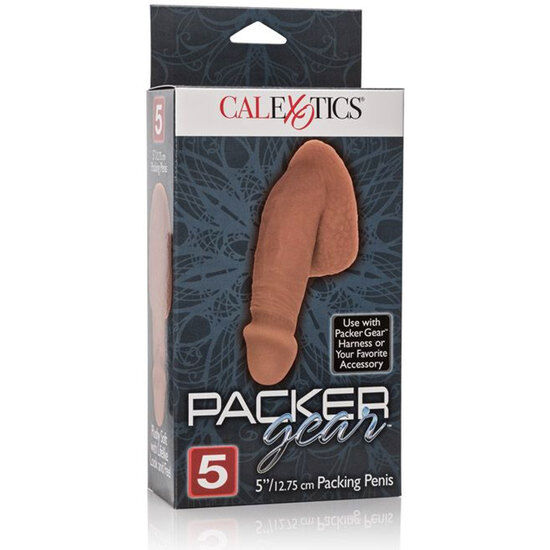 Packer Realístico Calexotics — Silicona de Tacto Natural 14,5 cm · Tono Marrón