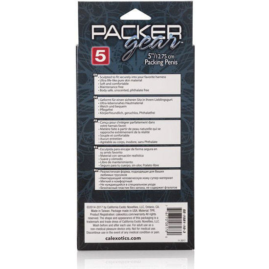 Packer Realístico Calexotics — Silicona de Tacto Natural 14,5 cm · Tono Marrón