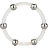 CALEXOTICS - ANILLO DE SILICONA CON CUENTAS DE ACERO TALLA XL