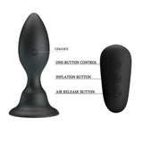 MR PLAY - PLUG ANAL CON VIBRACIÓN NEGRO CONTROL REMOTO