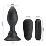 MR PLAY - PLUG ANAL CON VIBRACIÓN NEGRO CONTROL REMOTO