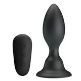 MR PLAY - PLUG ANAL CON VIBRACIÓN NEGRO CONTROL REMOTO