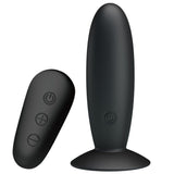 MR PLAY - PLUG ANAL CON VIBRACIÓN NEGRO CONTROL REMOTO